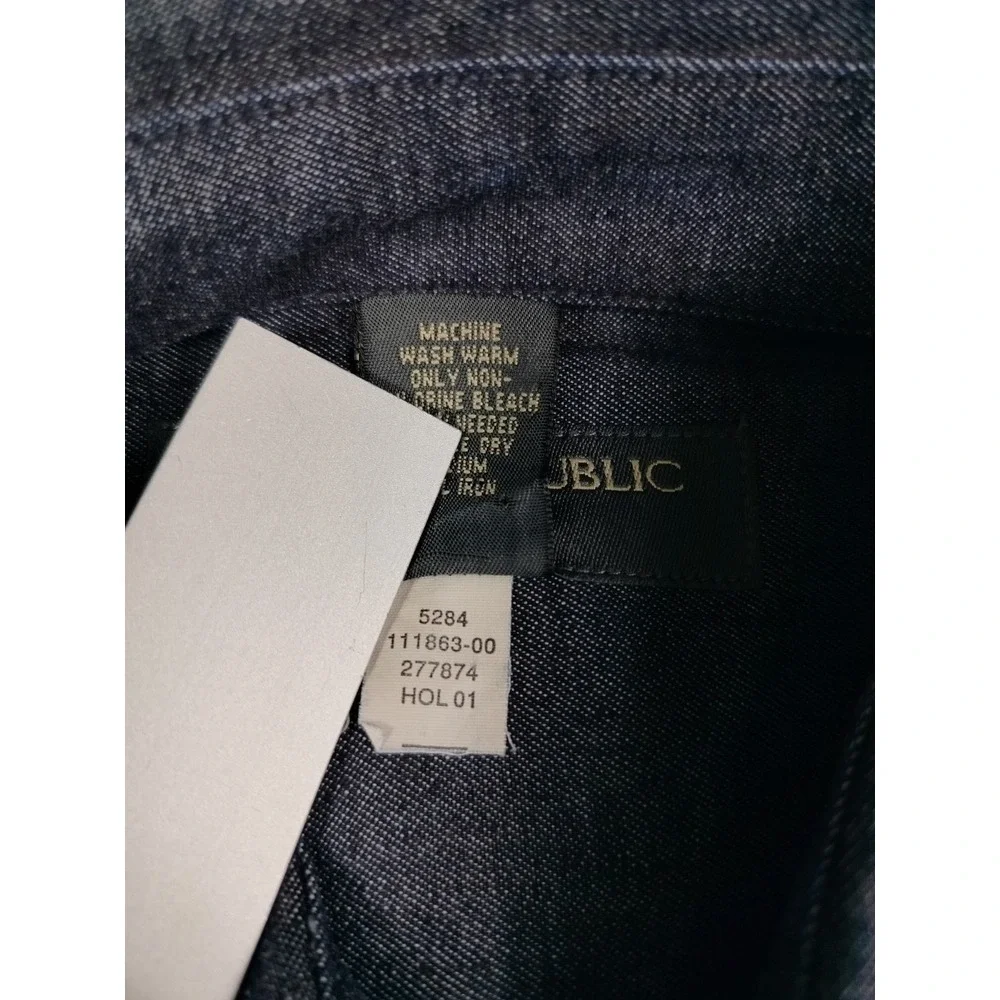 Banana Republic Shirt Men's Small Blue Vintage Corpcore Professional Classic Fit